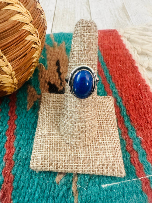 Old Pawn Navajo Sterling Silver & Lapis Ring