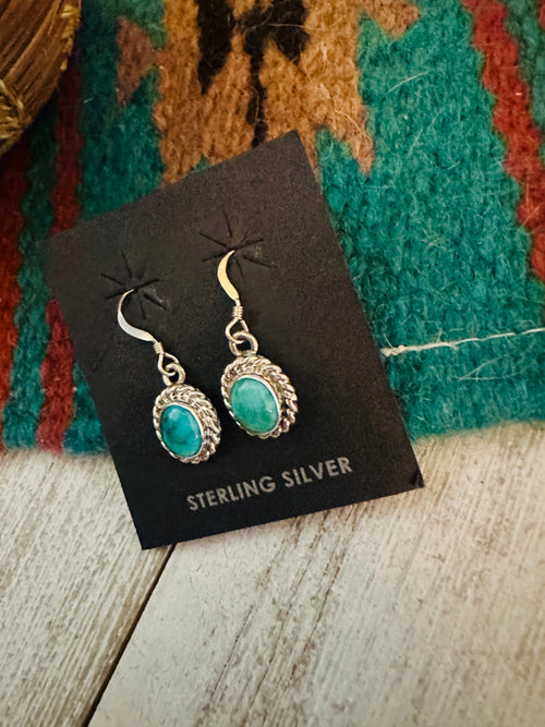 Navajo Turquoise & Sterling Silver Dangle Earrings