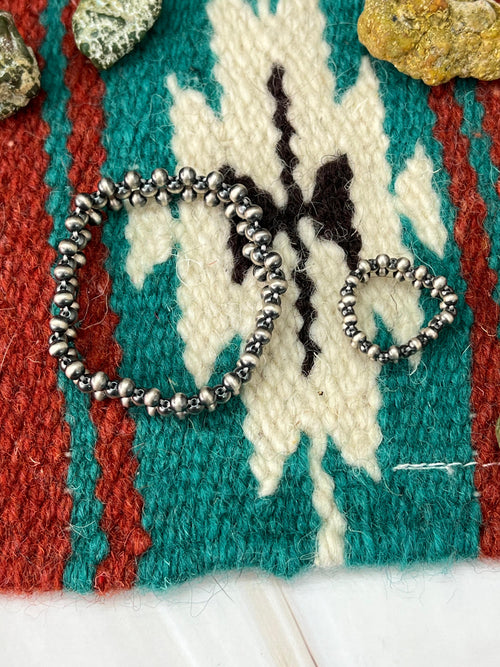 Handmade Sterling Silver Beads Bracelets Ring Set with Signed Nizhoni
