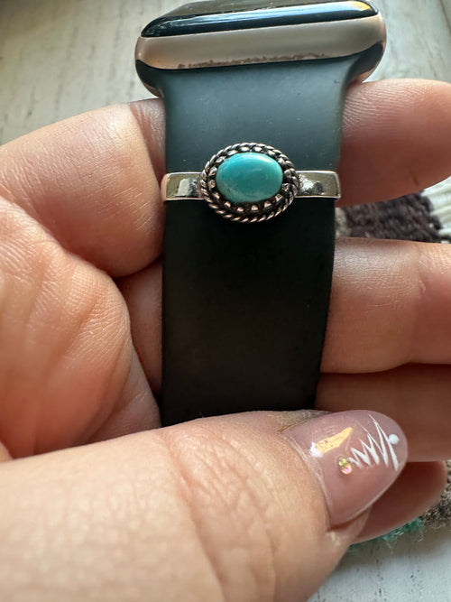 Nizhoni Turquoise & Sterling Silver Handmade Watch Charm