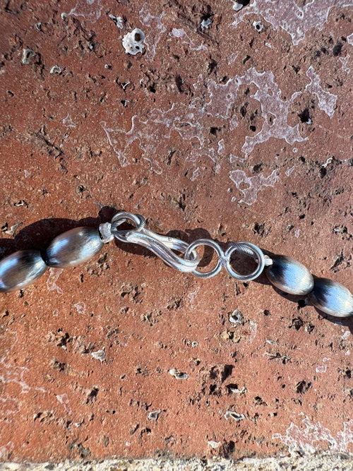 Handcrafted Sterling Silver Spiny and Turquoise 5-8mm Melon Beaded Necklace