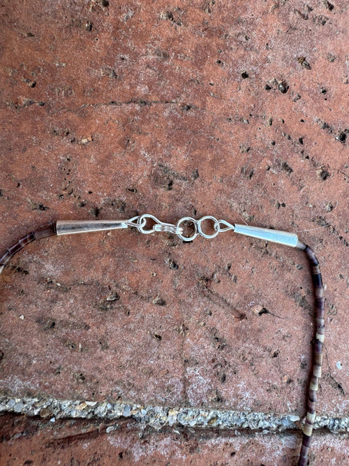 Handcrafted Sterling Silver & Beaded Fetish Necklace 30"