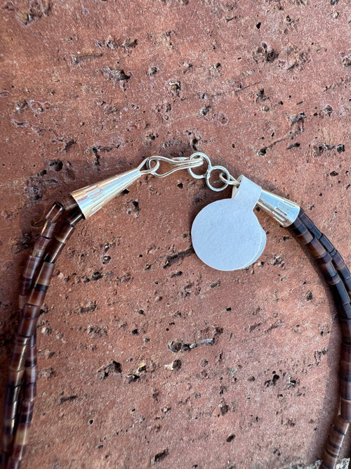 Handcrafted Sterling Silver & Beaded Fetish 2 strand Necklace 30"