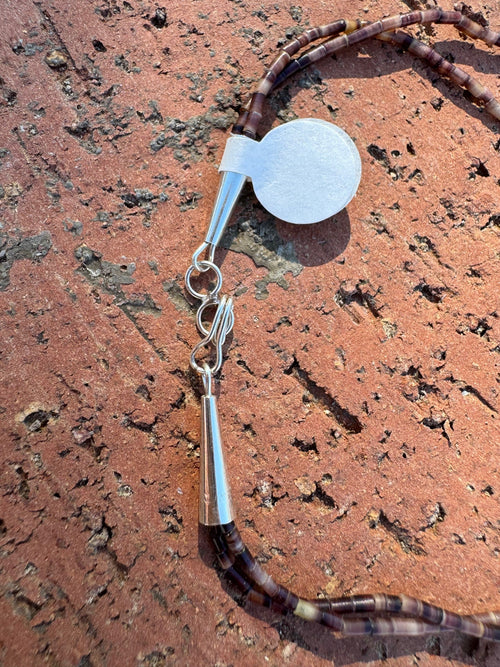 Handcrafted Sterling Silver & Beaded Fetish 2 strand Necklace 30"