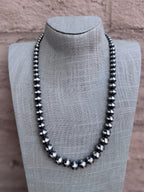 Handcrafted Graduated Sterling Silver Pearl 6-12mm Beaded Necklace