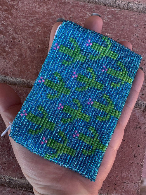 Handmade Beaded Saguaro Cactus Coin Purse