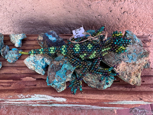 Handmade Beaded Lizard Keychain