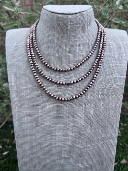 Handcrafted Copper 5mm Beaded Necklace