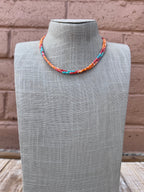 Handcrafted Turquoise & Spiny Oyster 16” Beaded Necklace