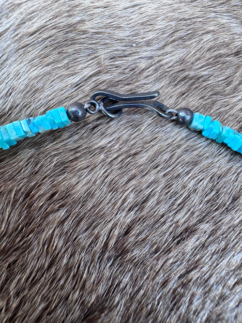 Handcrafted Turquoise & Spiny Oyster 16” Beaded Necklace