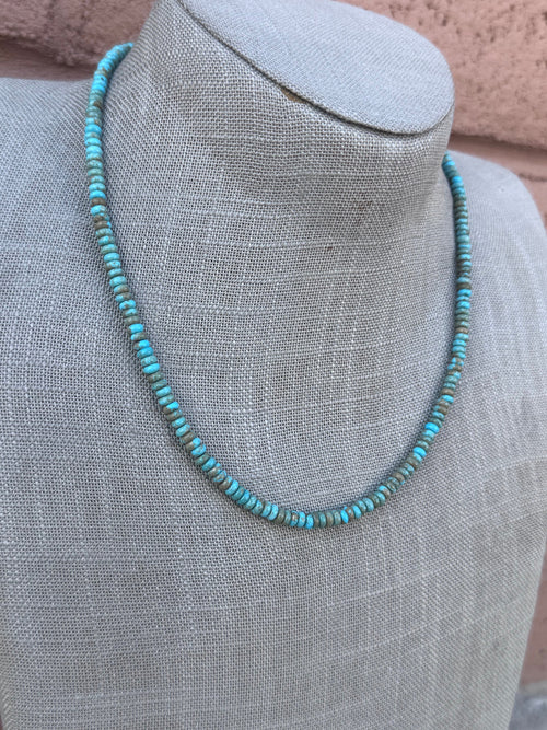 Handmade Sterling Silver Pearl, Lone Mountain And Pearl Beaded Necklace by Roaming Buffalo
