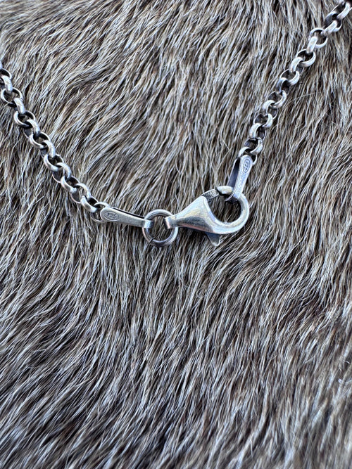 Handmade Sterling Silver Pearl & Black Onyx 4mm Beaded Necklace by Roaming Buffalo