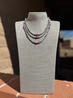 Handcrafted Sterling Silver & Pink Dream 4-6mm Beaded Necklace