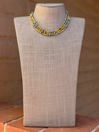 Handcrafted Sterling Silver Palomino Turquoise Beaded 3-6mm 16" Necklace