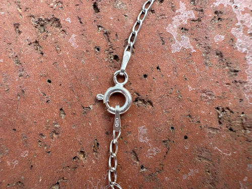 Handcrafted Sterling Silver 4-8mm Beaded Necklace 20"