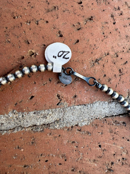 Handcrafted Sterling Silver & Gold 4&10mm Beaded Necklace