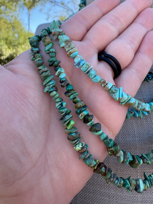 Handcrafted Kingman Turquoise Beaded Necklace