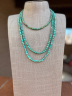Handcrafted Green Kingman Turquoise Beaded Necklace