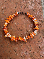 Handcrafted Spiny & Sterling Silver Beaded Bracelet 7.5"