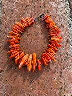 Handcrafted Spiny & Sterling Silver Beaded Bracelet 7.5"