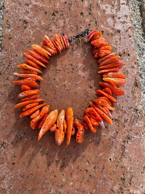 Handcrafted Spiny & Sterling Silver Beaded Bracelet 7.5"