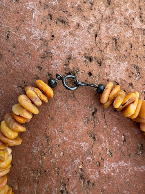 Handcrafted Spiny & Sterling Silver Beaded Bracelet 7.5"