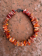 Handcrafted Spiny & Sterling Silver Beaded Bracelet 7.5"