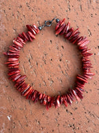 Handcrafted Spiny & Sterling Silver Beaded Bracelet 7.5"