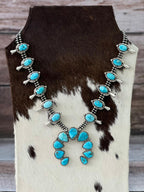 Handmade Sterling Silver Beaded Sierra Bella Squash Blossom Necklace "Signed Nizhoni"