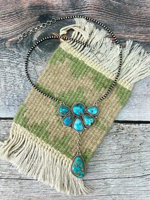Handmade Sterling Silver Beaded Sierra Bella Necklace "Signed Nizhoni"