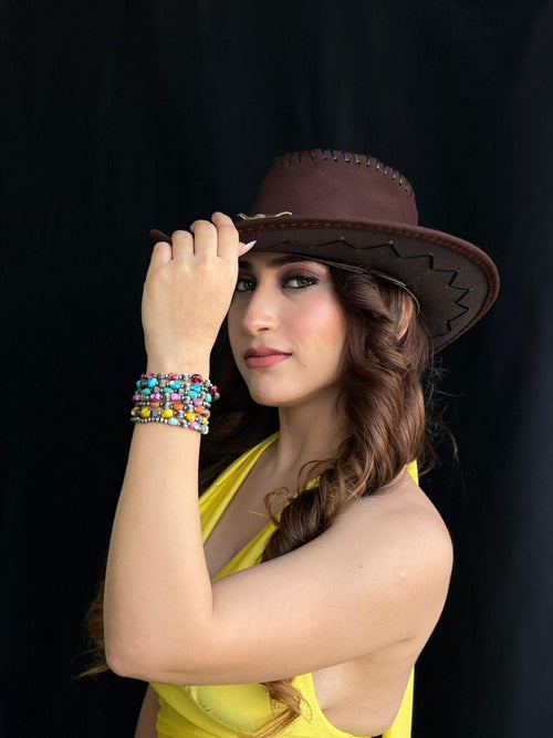 Handmade Sterling Silver Multi Stone Beaded Bracelet