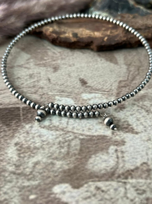 Handmade Sterling Silver Beaded Necklace