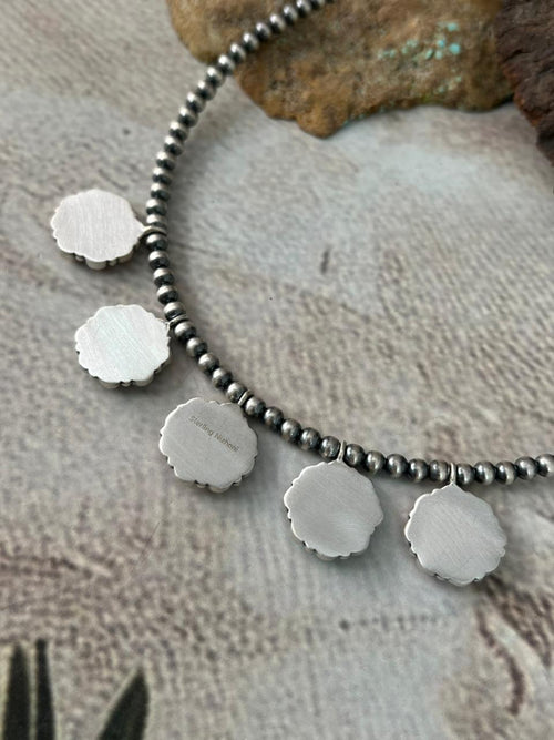 Handmade Sterling Silver Cotton Candy Beaded Necklace "Signed Nizhoni"