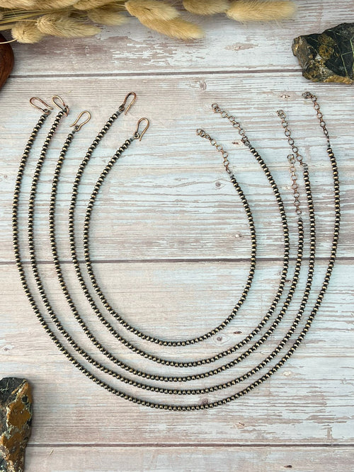 Handmade Nizhoni Copper 4MM Beaded Necklace