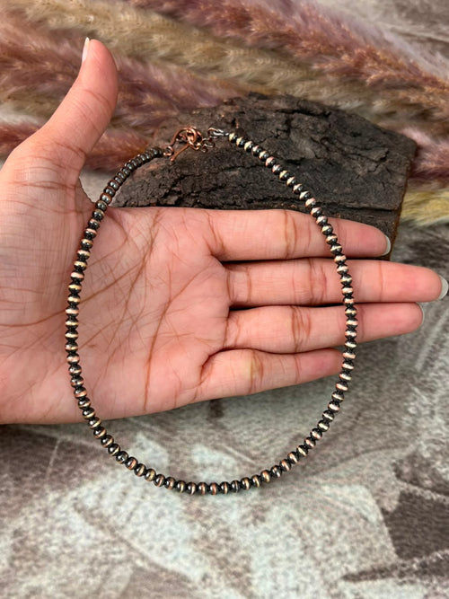 Handmade Copper Beaded 4MM Necklace