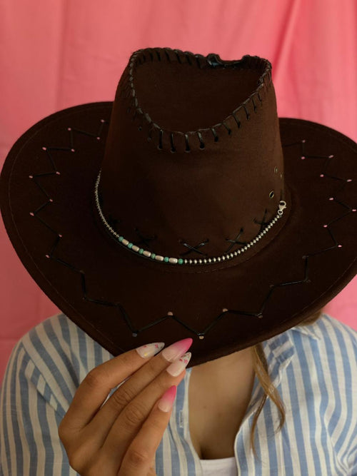 Handmade Sterling Silver Beaded Kingman Turquoise Hat Band