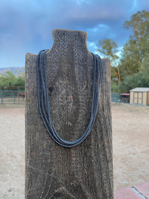 Sterling Silver Saucer Handcrafted Pearls 3mm 14 Inch