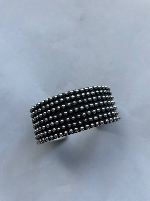 Navajo Sterling Silver Bracelet Cuff Signed Diane Wylie