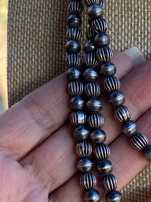 Custom 6mm Navajo Pearl Style  70 inch beads