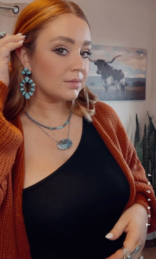 Navajo Turquoise And Sterling Silver Beaded Necklace