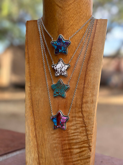 Handmade Sterling Silver Star Necklaces