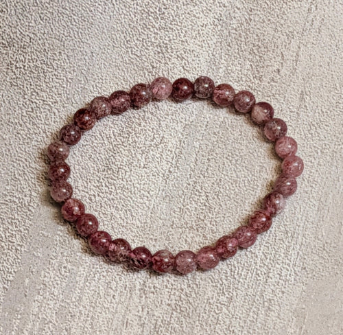 Pink Tourmaline Kid's Beaded Stretch Bracelet