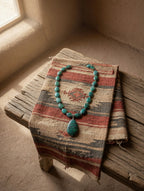 Vintage Jasper & Sterling Silver Beaded Stone Necklace