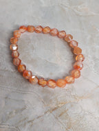 Obsidian Abacus Beaded Stretch Bracelet