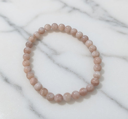 Sunstone 3mm Beaded Stretch Bracelet