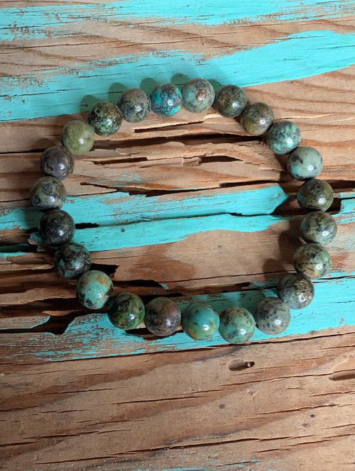 African Turquoise Jasper 8mm Beaded Stretch Bracelet