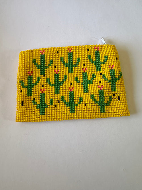 Handmade Beaded Saguaro Cactus Coin Purse