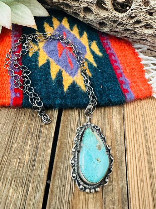 Navajo Sterling Silver & Turquoise Necklace