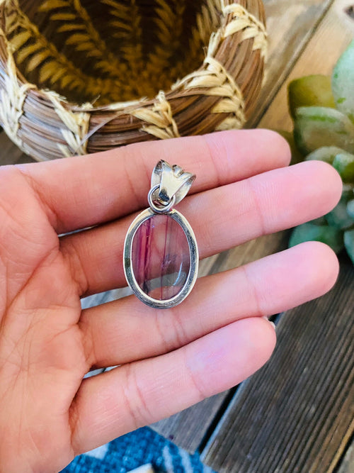 Rainbow Quartz And Sterling Silver Pendant