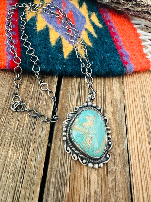 Navajo Sterling Silver & Turquoise Necklace